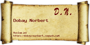 Dobay Norbert névjegykártya